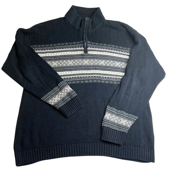 Dockers Other - Vintage Dockers Sweater Mens Extra Large Black Grandpacore 1/4 Zip Y2K Gorpcore